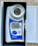 Atago PAL-1 0-53% Brix Refractometer in a white vinyl case