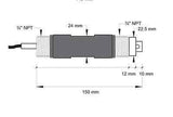 HI 1006-2205  Industrial Flat Tip pH Electrode, PTFE junction, GP glass bulb