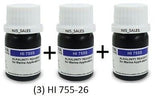 (3) Hanna HI 755-26 Checker Salt Water Alkalinity Reagent - (75) Tests