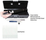 Ocean Salinity Refractometer 4 Aquarium Sea Reef Water Heavy Duty+ 10 Pipettes