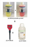Hanna HI98103 CHECKER 0-14 pH Meter HI 98103 w/ (pH Buffers 4&7 500ml) HI70300