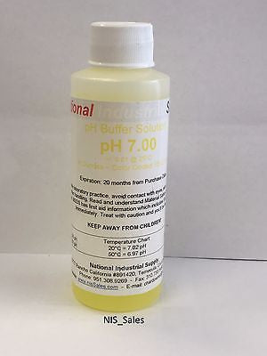 7.00pH Meter Calibration Buffer Solution 4oz Bottle, National Industrial Supply