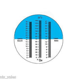 0-32% ATC Brix, Oechsle, KMW Refractometer Wine Beer - Hard Case Wort Wine Beer