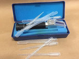 $82 Heavy Duty Glycol Antifreeze Refractometer Tester (10) 3ml Pipettes °F or °C