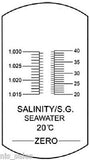 True Natural Salinity Refractometer "Reef Sea Meter" for Reef Aquarium, Marine Seawater, Hydrometer