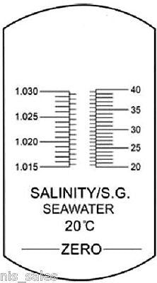 True Natural Salinity Refractometer "Reef Sea Meter" for Reef Aquarium, Marine Seawater, Hydrometer
