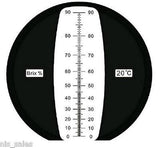 0-90% Brix Refractometer for Syrup, Jam, Sauces, Gummy, Gummies, High Sugar Foods - Single Scale Scale!