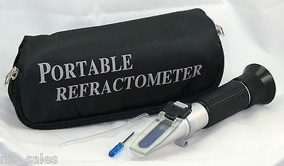 Salinity Salt Refractometer for Aquarium, 0-100 PPT Salinity and 1.000-1.070 SG, Hydrometer, Soft Case