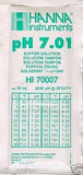 Hanna Instruments HI70007P pH Meter Buffer Solution Pouches 7.01, 20ml Pouch