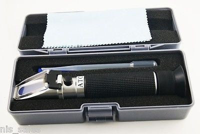 Salinity Refractometer 4 Aquarium, Hydrometer w/ 35ppt Salinity Standard