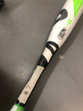 DeMarini CF Zen 2017 USED -5 33/28 2 5/8" Green & White Baseball Bat WTDXCB52833-17