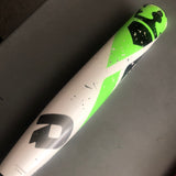 DeMarini CF Zen 2017 USED -5 33/28 2 5/8" Green & White Baseball Bat WTDXCB52833-17