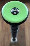 DeMarini CF Zen 2017 USED -5 33/28 2 5/8" Green & White Baseball Bat WTDXCB52833-17