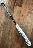 DeMarini CF Zen 2017 USED -5 33/28 2 5/8" Green & White Baseball Bat WTDXCB52833-17
