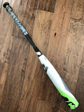 DeMarini CF Zen 2017 USED -5 33/28 2 5/8" Green & White Baseball Bat WTDXCB52833-17